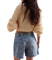 Free People Moxie Raw Hem Denim Shorts