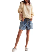 Free People Moxie Raw Hem Denim Shorts