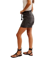Free People Moxie Rigid Drawcord Waist Barrel Jean Shorts