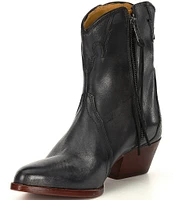 Free People New Frontier Leather Block Heel Western Booties