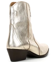 Free People New Frontier Leather Block Heel Western Booties