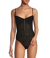 Free People Night Rhythm Corset Bodysuit