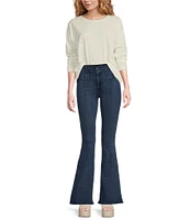 Free People Nina Crew Neck Long Sleeve Tee