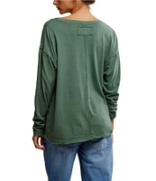 Free People Nina Crew Neck Long Sleeve Tee