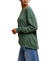 Free People Nina Crew Neck Long Sleeve Tee