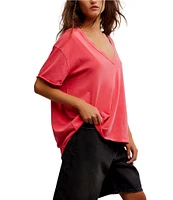 Free People Nina V-Neck Short Sleeve Tee