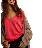 Free People Nina V-Neck Short Sleeve Tee