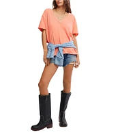 Free People Nina V-Neck Short Sleeve Tee