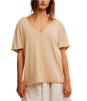 Free People Nina V-Neck Short Sleeve Tee