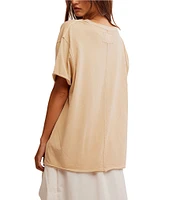 Free People Nina V-Neck Short Sleeve Tee