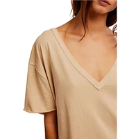 Free People Nina V-Neck Short Sleeve Tee