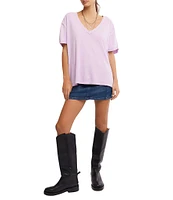 Free People Nina V-Neck Short Sleeve Tee