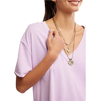 Free People Nina V-Neck Short Sleeve Tee