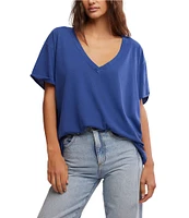 Free People Nina V-Neck Short Sleeve Tee
