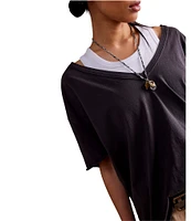 Free People Nina V-Neck Short Sleeve Tee