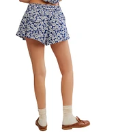 Free People Offbeat Printed Coordinating Pull-On Shorts
