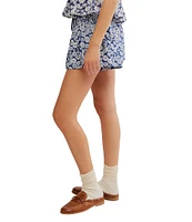 Free People Offbeat Printed Coordinating Pull-On Shorts