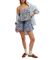 Free People Offbeat Printed Coordinating Pull-On Shorts