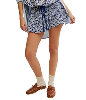 Free People Offbeat Printed Coordinating Pull-On Shorts