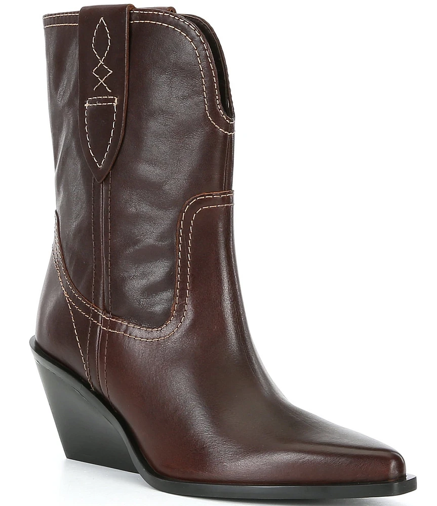 Free People Pitchfork Leather Western Inspired Boots