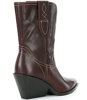 Free People Pitchfork Leather Western Inspired Boots