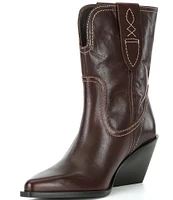 Free People Pitchfork Leather Western Inspired Boots