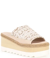 Free People Santorini Leather Platform Wedge Sandals