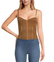 Free People Shimmer Night Rhythm Corset Bodysuit