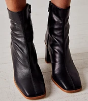 Free People Sienna Leather Square Toe Ankle Booties