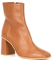 Free People Sienna Leather Square Toe Ankle Booties