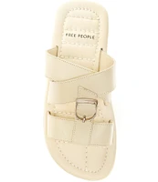 Free People Sloan Leather Buckle Slide Sandals