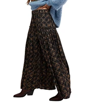 Free People So Charming Floral Print Wide Leg Pull-On Pants