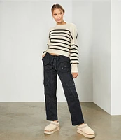 Free People Tahiti Low Rise Straight Leg Cargo Pants