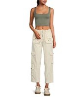 Free People Tahiti Low Rise Straight Leg Cargo Pants