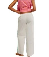 Free People Team Spirit Mid Rise Wide Leg Track Pants