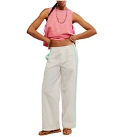 Free People Team Spirit Mid Rise Wide Leg Track Pants