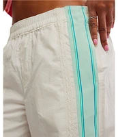 Free People Team Spirit Mid Rise Wide Leg Track Pants