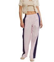 Free People Team Spirit Mid Rise Wide Leg Track Pants