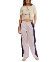 Free People Team Spirit Mid Rise Wide Leg Track Pants