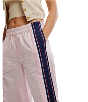 Free People Team Spirit Mid Rise Wide Leg Track Pants