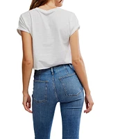 Free People The Perfect Tee Crew Neck Short Sleeve Cropped Tee