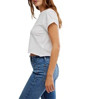 Free People The Perfect Tee Crew Neck Short Sleeve Cropped Tee