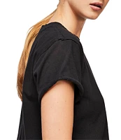 Free People The Perfect Tee Crew Neck Short Sleeve Cropped Tee