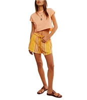 Free People The Perfect Tee Crew Neck Short Sleeve Cropped Tee