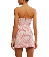 Free People Tomas Printed Strapless Mini Dress