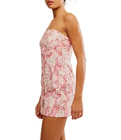 Free People Tomas Printed Strapless Mini Dress