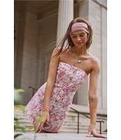 Free People Tomas Printed Strapless Mini Dress