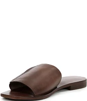 Free People Verona Leather Flat Slide Sandals