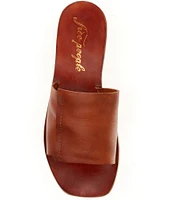 Free People Verona Leather Flat Slide Sandals