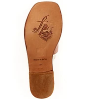 Free People Verona Leather Flat Slide Sandals